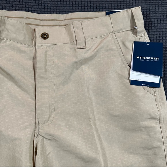 Propper Edgetec Tactical Pants Khaki 36x32 Slider Waist DWR Ripstop Mens - Picture 2 of 10